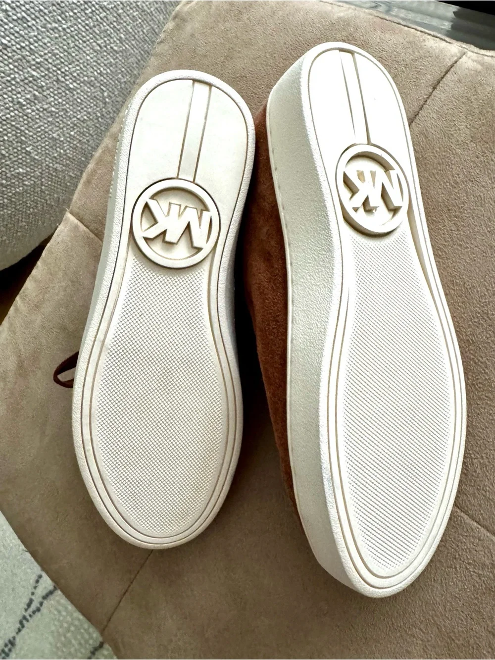 Michael Kors Cognac Genuine Suede Sneakers NEW